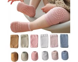 Knie + sokken beschermers - 2 Delig - anti slip - baby kruipbeschermers - Roze