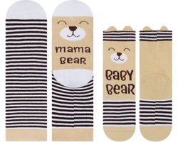 Mama en baby sokken set (2 paar) | Mama (maat 35-40) en kind (maat 19-21) | Cadeauset | Kraamcadeau | Babyshower | Dreumes |