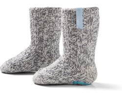 SOXS® Wollen baby sokken | SOX3646 | Grijs | Kniehoogte | Maat 19-29 | Antislip | Little blue label