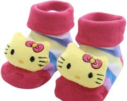 Super schattige babysokken - Baby Sokken - New born sokken - Kraamcadeau voor Jongen of Meisje - Babyshower Cadeau - Kraammand - Kat - Katten - Katjes - Regenboog