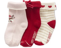 Vertbaudet Set met 3 paar kerstsokken babymeisjes