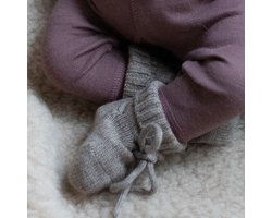 Wollen Baby sokjes / Newborn Sokjes - Merinowol - Cobble- Newborn