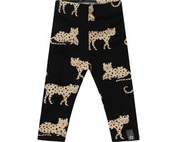 Your Wishes Unisex Legging Wild Cheetahs - zwart - Maat 86/92