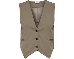 Jacqueline de Yong Gilet Jdygeggo Waistcoat Jrs Atk 15309541 Walnut Dames Maat - S