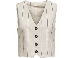 Jacqueline de Yong Gilet Jdymilla S/l Waistcoat Wvn Exp 15344755 Pumice Stone Dames Maat - L