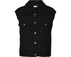 Noisy may Gilet Nmhinny S/l Boucle Vest 27023741 Black/dark Metal Dames Maat - M