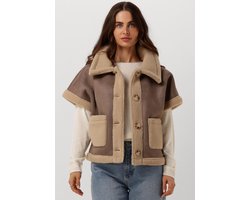 NUKUS Athena Gilet Blazers Dames - Taupe - Maat L