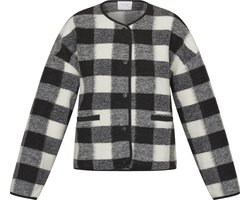 SISTERS POINT Hibea-bl - Dames Jas - Black/cream check - Maat L