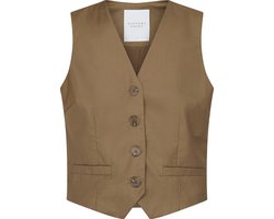 SISTERS POINT Vilsa-ve - Dames Gilet - Taupe - Maat L