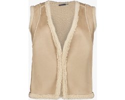 TwoDay dames gilet beige met teddy voering - Maat 3XL