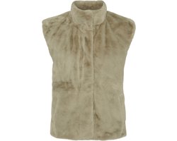 VERO MODA VMSONJAPOPPY FAUX FUR WAISTCOAT GA BOO Dames Gilet - Maat L