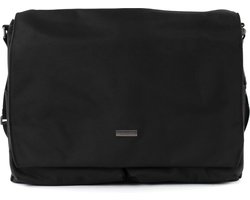 bugatti Schoudertas met laptopvak Contratempo Messenger Bag Black Zwart