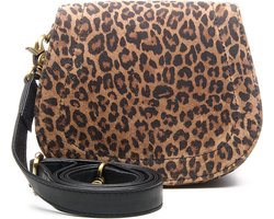 Chabo Bags - Susy Saddle Bag - Crossbody - Leer - Leopard