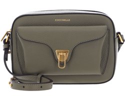 COCCINELLE Leren Schoudertas Beat Soft Camera Bag Laurel Green Olijfgroen