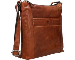 Cross Keys Medium Crossbodytas / Schoudertas Leer - Nanko - Cognac