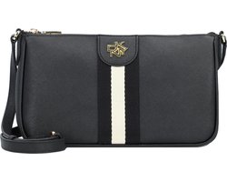 DKNY Leren Schoudertas Carol Tz Crossbody Bag Black / Gold Zwart