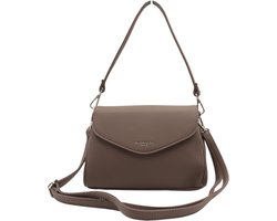 Flora&Co - handtas/crossbody tas - donker taupe