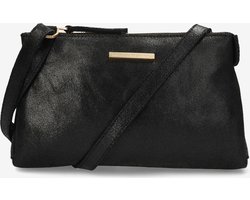 Fred De La Bretoniere Crossbody Bag Lenny Metallic Black - Maat ONESIZE