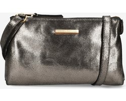 Fred De La Bretoniere Crossbody Bag Lenny Metallic Grey - Maat ONESIZE