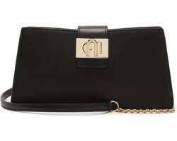 FURLA Leren Schoudertas Avondtas 1927 Mini Crossbody Bag Nero Zwart