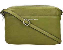 Gigi Fratelli Kleine Crossbodytas / Schoudertas Dames - Leer - Romance - Groen