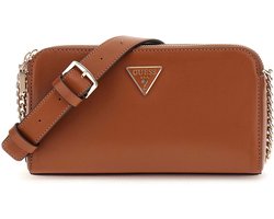 Guess Daryna Status Crossbody Dames Tasje - Cognac Bruin - One Size