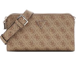 Guess Kleine Crossbodytas / Schoudertas Dames - Eco Erica - Logo Print - Beige