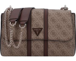 Guess Kleine Crossbodytas / Schoudertas Dames - Noree - Logo Print - Bruin