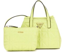 Guess Medium Crossbodytas / Schoudertas Dames - Latona - Logo Print - Groen