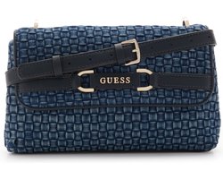 GUESS Schoudertas Majka Crossbody Flap Denim Blauw