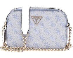 GUESS Schoudertas Noelle Crossbody Camera Bag Light Blue Logo Lichtblauw