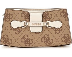 GUESS Schoudertas Nolana Mini Crossbody Top Zip Latte Logo / Bone Beige