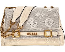 GUESS Schoudertas Schoudertas Sestri Logo Convertible Crossbody Flap Natural / Stone Logo Crème