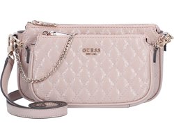 GUESS Schoudertas Schoudertas Yarmilla Double Pouch Crossbody Taupe Oud roze