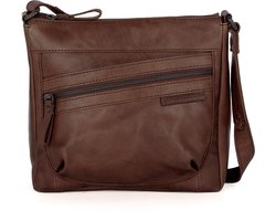 Leather Cross body - Valarie - Dark brown