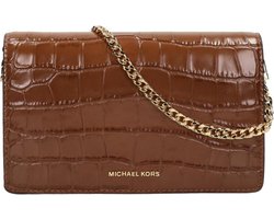 Michael Kors Kleine Crossbodytas / Schoudertas Dames - Leer - Taryn - Krokodillenprint - Roest Bruin Croco