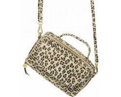 MŌSZ Dames Tassen / Crossbodytas / Handtas - Leer - Naomi - suede panterprint