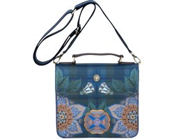 Pip Studio Frances Cross Body - Flores Felices Schoudertas - Donkerblauw - 25x9x21.5cm