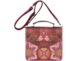 Pip Studio Frances Cross Body - Flores Felices Schoudertas - Rood - 25x9x21.5cm