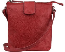 Rise of Rosa Kleine Crossbodytas / Schoudertas Dames - Leer - Zebble - Rood