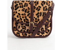 Sissy-Boy - Bruine crossbody tas met leopard