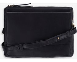 Sissy-Boy - Zwarte leren crossbody tas