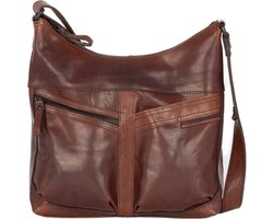 Spikes & Sparrow Medium Crossbodytas / Schoudertas Dames - Leer - Bronco - Bruin