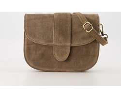 Teatro - Maan - Crossbodytasje - Suede - Leer - Taupe