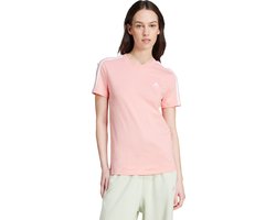 adidas Sportswear Essentials Slim 3-Stripes T-shirt - Dames - Roze- L