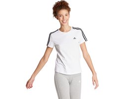 adidas Sportswear Essentials Slim 3-Stripes T-shirt - Dames - Wit- XS