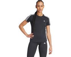 adidas Sportswear Essentials Slim 3-Stripes T-shirt - Dames - Zwart- S