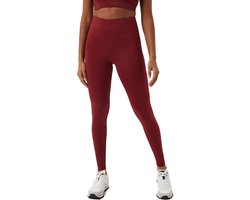 Björn Borg Logo Tight Dames Sportlegging - Granaatappel Rood - Maat XS