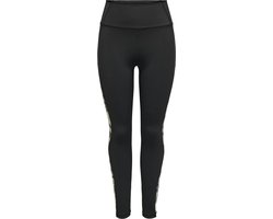 ONPJAM 2 BLUELIFE - SPORT - LEGGING - TELEFOONZAK - ZWART - GEKLEURDE BAAN - LANG - DAMES - MAAT L -