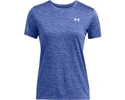 Under Armour Tech Short Sleeve Crew-neck- Twist Dames Sportshirt - Blauw - Maat L